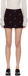 Rier Purple Walker Flowers Miniskirt