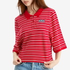Martine Rose Women's Polo T-Shirt in Red/White Stripe
