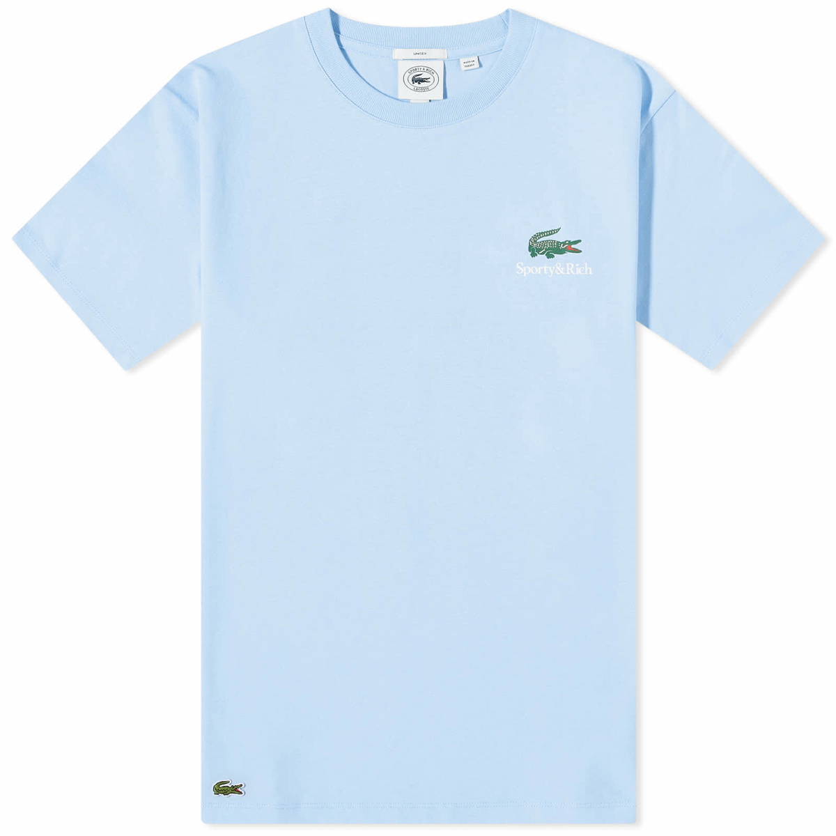 Sporty & Rich x Lacoste Play Tennis T-Shirt in Panorama/Farine
