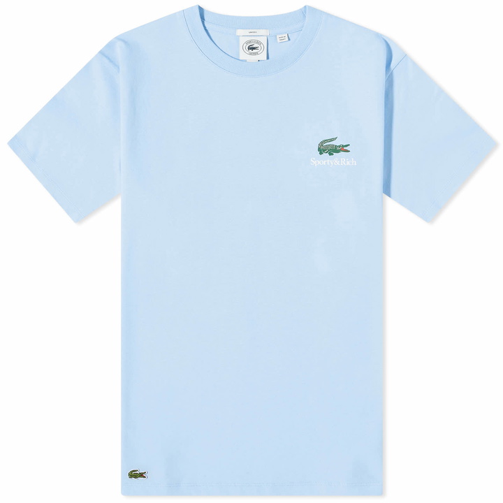 Photo: Sporty & Rich x Lacoste Play Tennis T-Shirt in Panorama/Farine