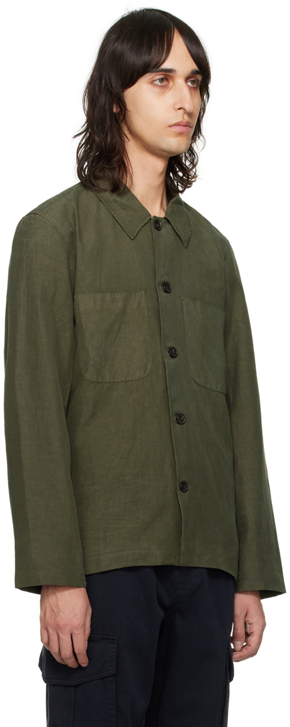 Officine Générale Khaki Harrison Shirt Officine Generale