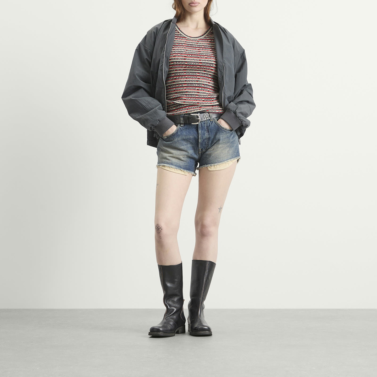 Martine Rose Women's Short Shorts in Blue Trucker Wash