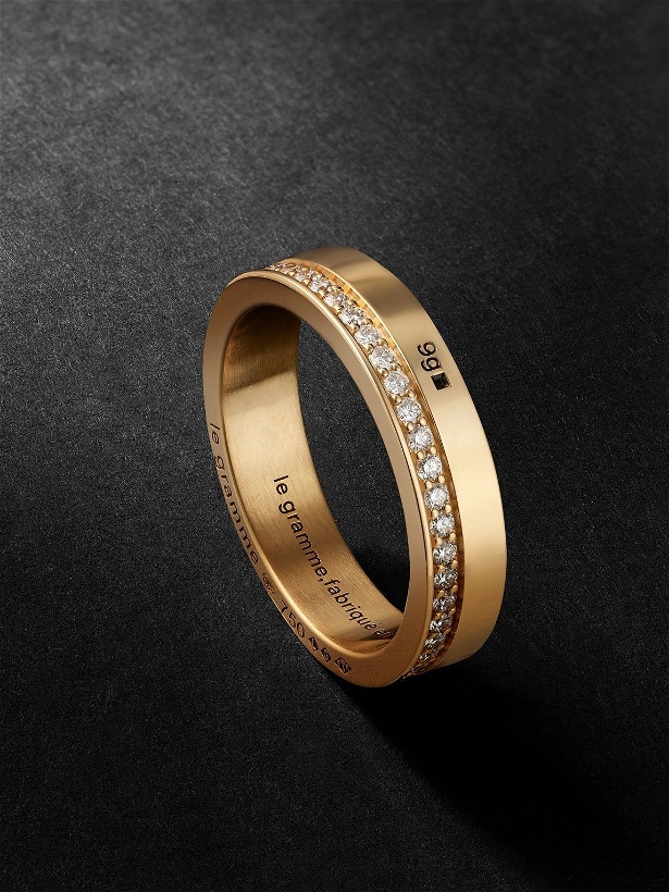 Photo: Le Gramme - 9g 18-Karat Gold Diamond Ring - Gold