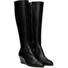 Aeyde Black Hana Cap Nappa Leather Tall Boots