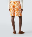 Etro Printed linen Bermuda shorts