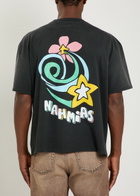 Nahmias Swirl Star Printed Cotton T-shirt Black