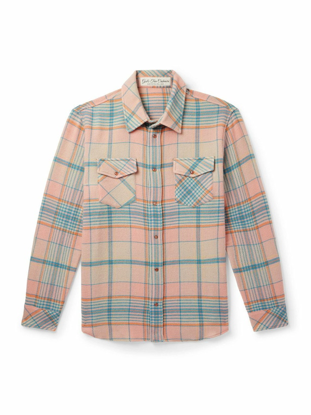 Photo: God's True Cashmere - Checked Cashmere Shirt - Pink
