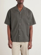 James Perse - Camp-Collar Cotton-Blend Poplin Shirt - Green