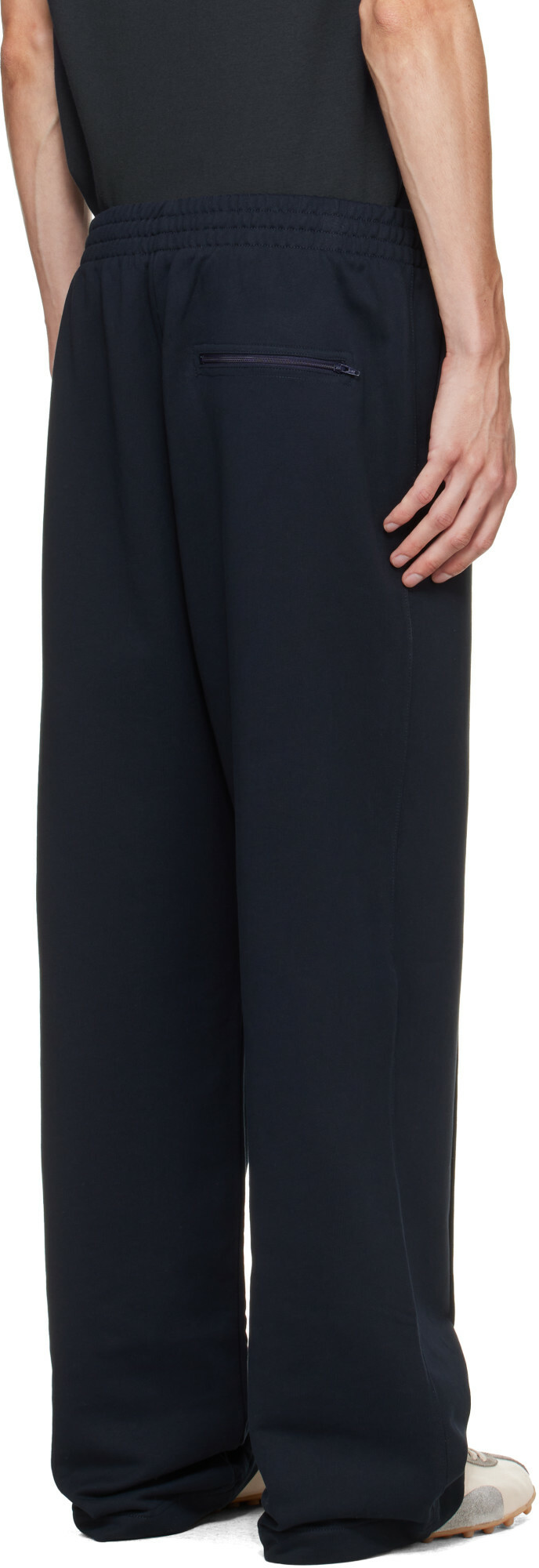 Helmut Lang Navy Logo Sweatpants
