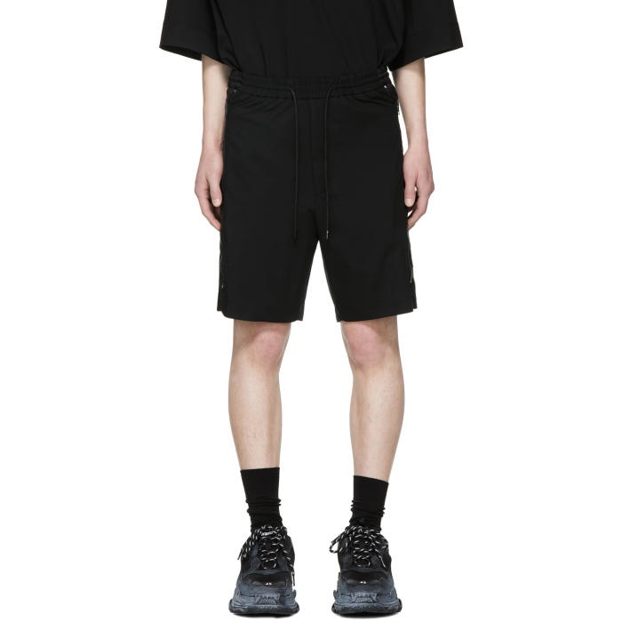 Photo: Juun.J Black Panelled Shorts