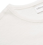 Officine Generale - Flocked Cotton and Linen-Blend T-Shirt - Men - White