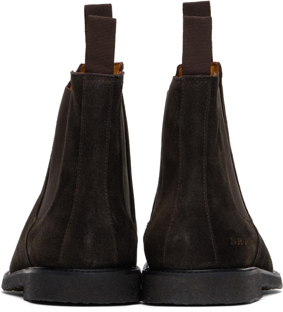 Common Projects Brown Waxed Suede Chelsea Boots
