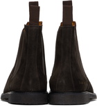 Common Projects Brown Waxed Suede Chelsea Boots