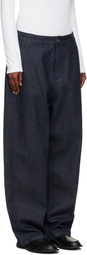 LE17SEPTEMBRE Navy Side Seam Wide Jeans