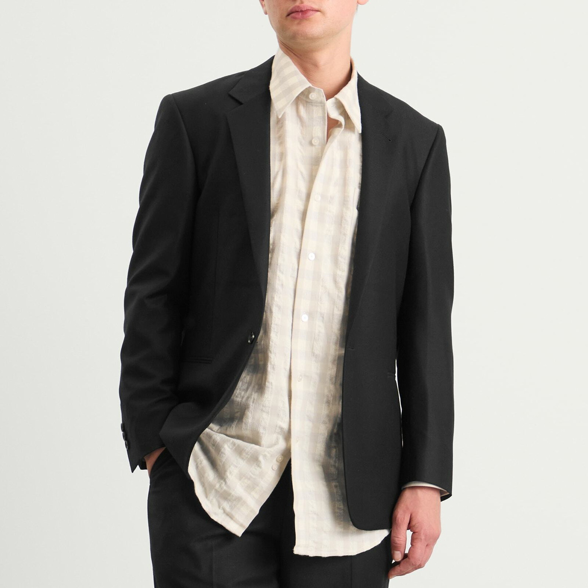 Carter Young Men's Elias Unstructured Blazer in Black
