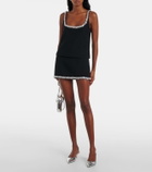 Gucci Sequined silk and wool crêpe cady miniskirt