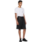 CMMN SWDN Black Jayson Double Pleat Shorts