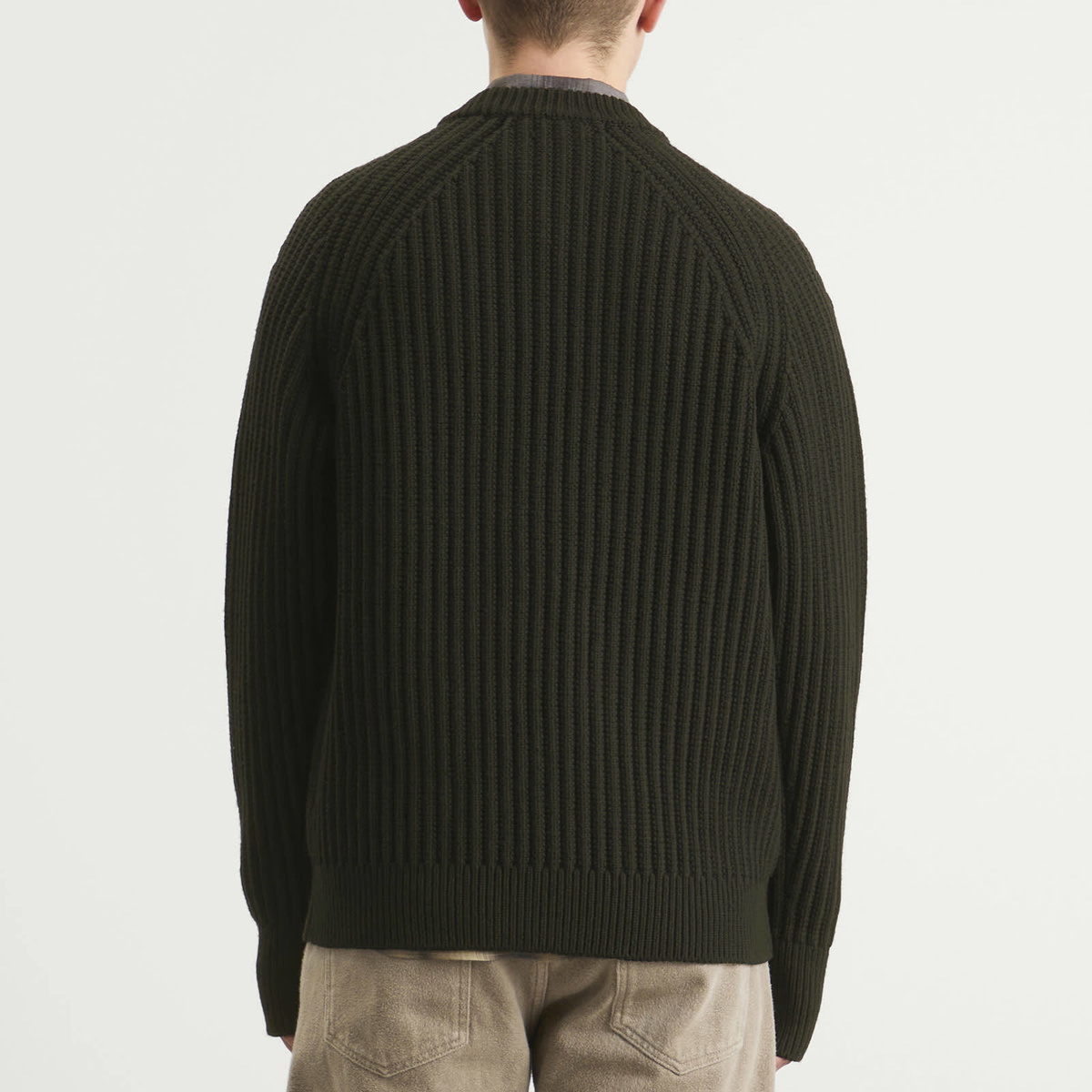 Junya Watanabe MAN Men's Double Sided Ribbed Knit in Grey Blue