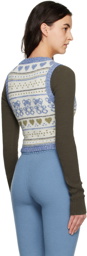 Danielle Guizio Blue Sweet Bear Vest