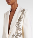 Costarellos Lesia embellished wool-blend blazer