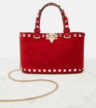 Valentino Garavani Rockstud Mini suede tote bag