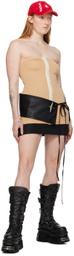 Raga Malak Black Out Faux-Leather Miniskirt