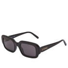 Loewe Eyewear Slim Rectangular Sunglasses in Black 