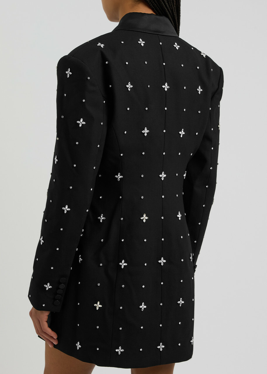 Rebecca Vallance Eclipse Embellished Blazer Dress Black