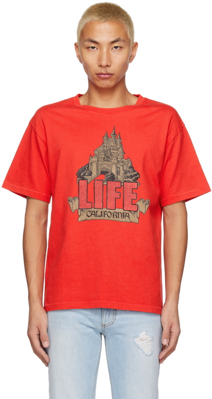 Photo: ERL Red 'Life' T-Shirt