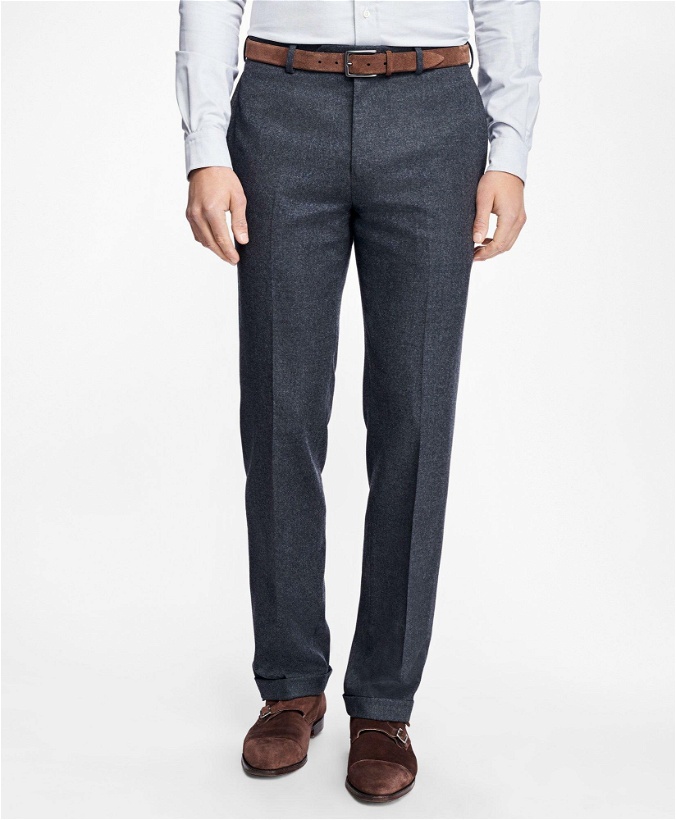 Photo: Brooks Brothers Men's Regent Fit Wool Flannel Trousers | Grey