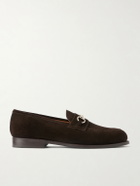 MORJAS - The Horsebit Suede Loafers - Brown