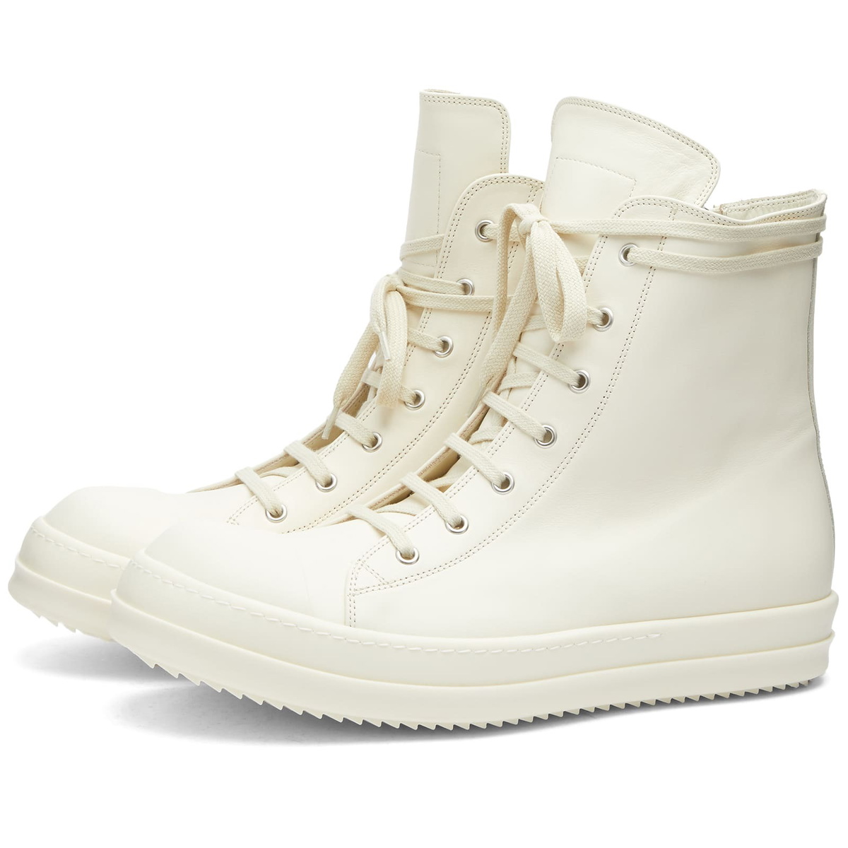 Rick Owens Men's High Sneakers in Milk Rick Owens