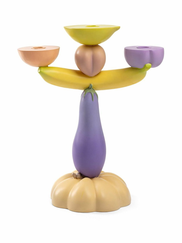 Photo: Seletti Vitamin Aubergine Candlestick (36cm)
