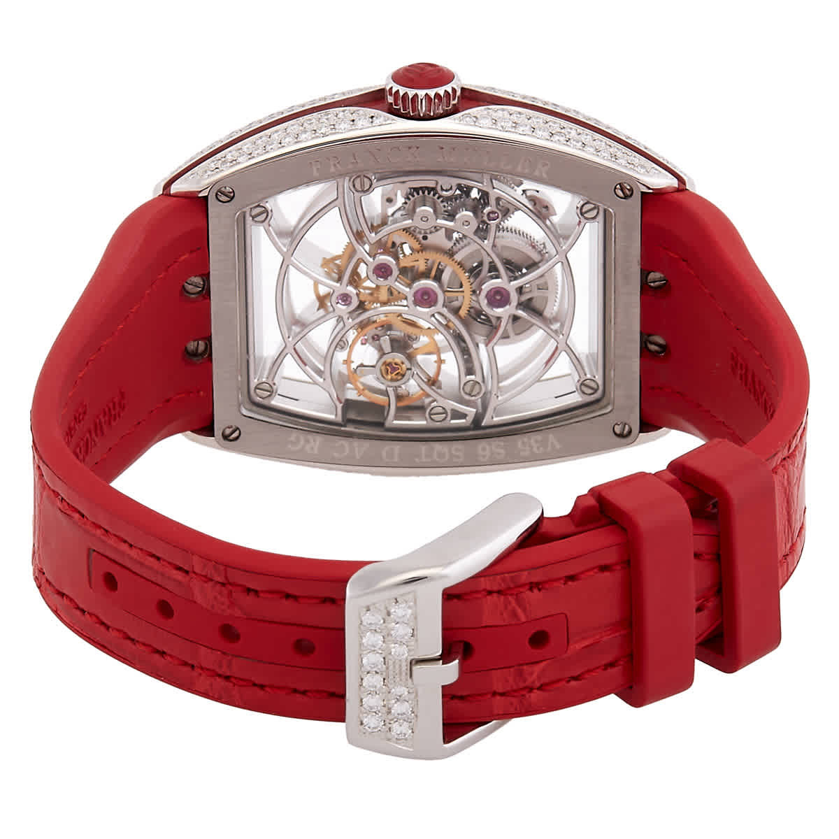 Franck Muller Vanguard Hand Wind Diamond Ladies Watch V 35 S6 SQT D AC RG AC