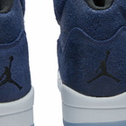 Air Jordan Men's 5 Retro SE Sneakers in Midnight Navy/Black Football Grey