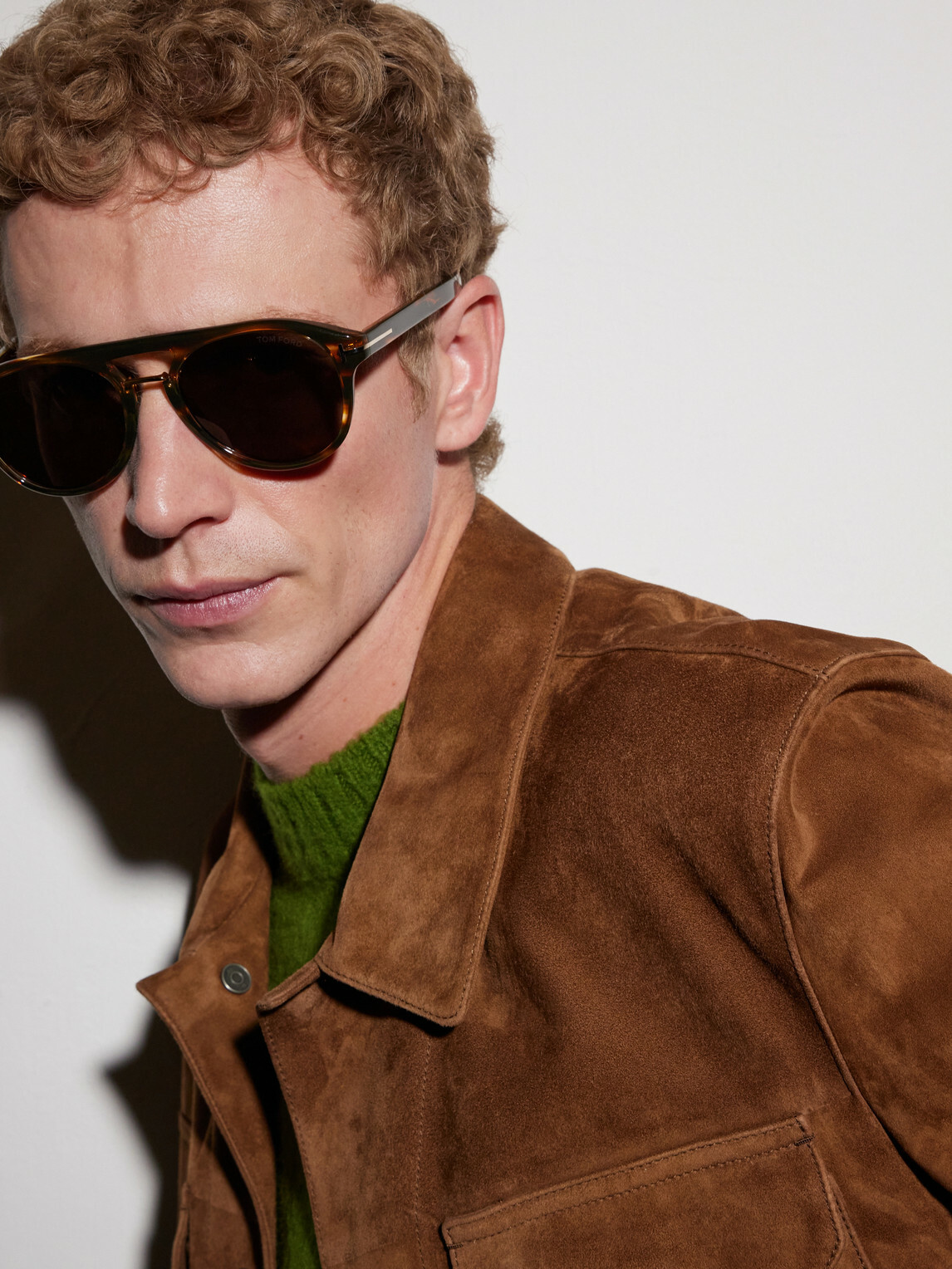 TOM FORD - Icon Double-Bridge Aviator-Style Acetate Sunglasses - Brown