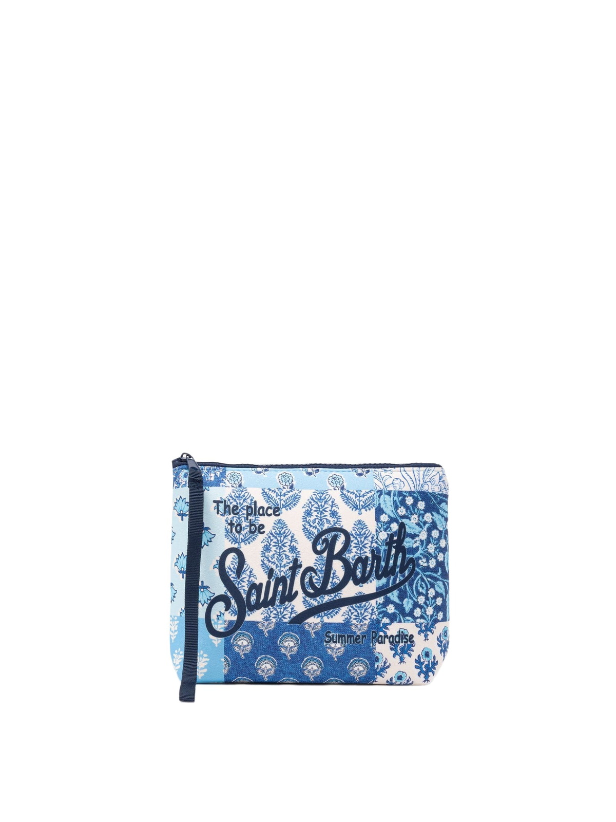 Mc2 Saint Barth Men's Aline Canvas Clutch Bag Blue