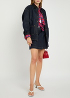 House OF Sunny Pleated Denim Mini Skirt Indigo