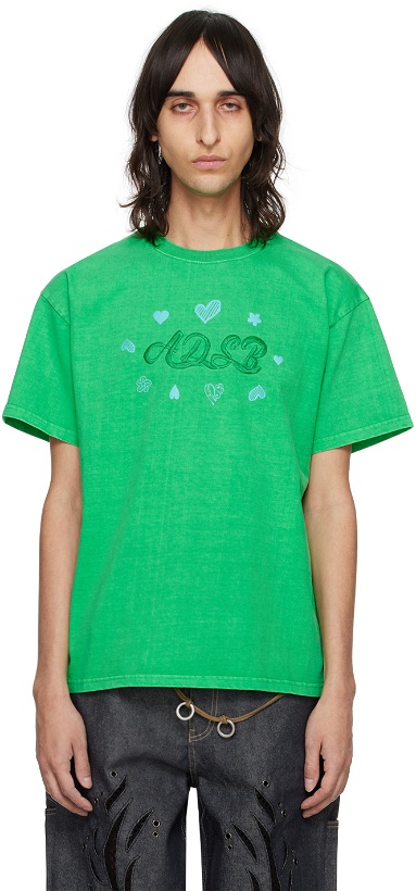 Photo: Andersson Bell Green Hearts Card T-Shirt
