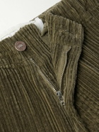 ERL - Straight-Leg Cotton-Corduroy Trousers - Green