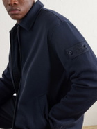 Stone Island - GHOST Wool and Cotton-Blend Zip-Up Sweater - Blue