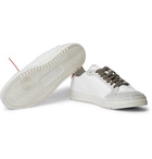 Off-White - 2.0 Distressed Suede and Leather-Trimmed Canvas Sneakers - White