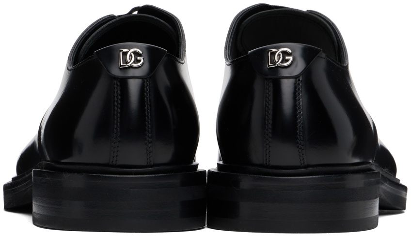 Dolce&Gabbana Black Brushed Calfskin Altavilla Derbys
