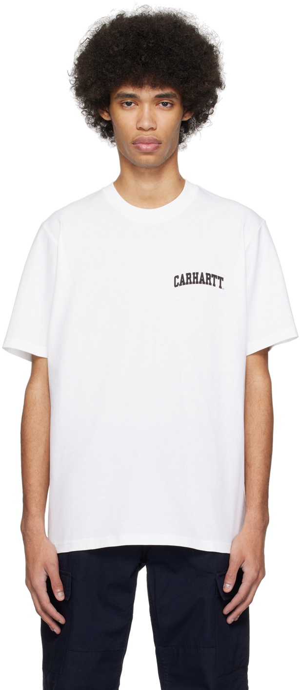 Carhartt Work In Progress White University Script T-Shirt Carhartt WIP