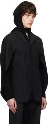 AARON ESH Black Draped Back Blazer