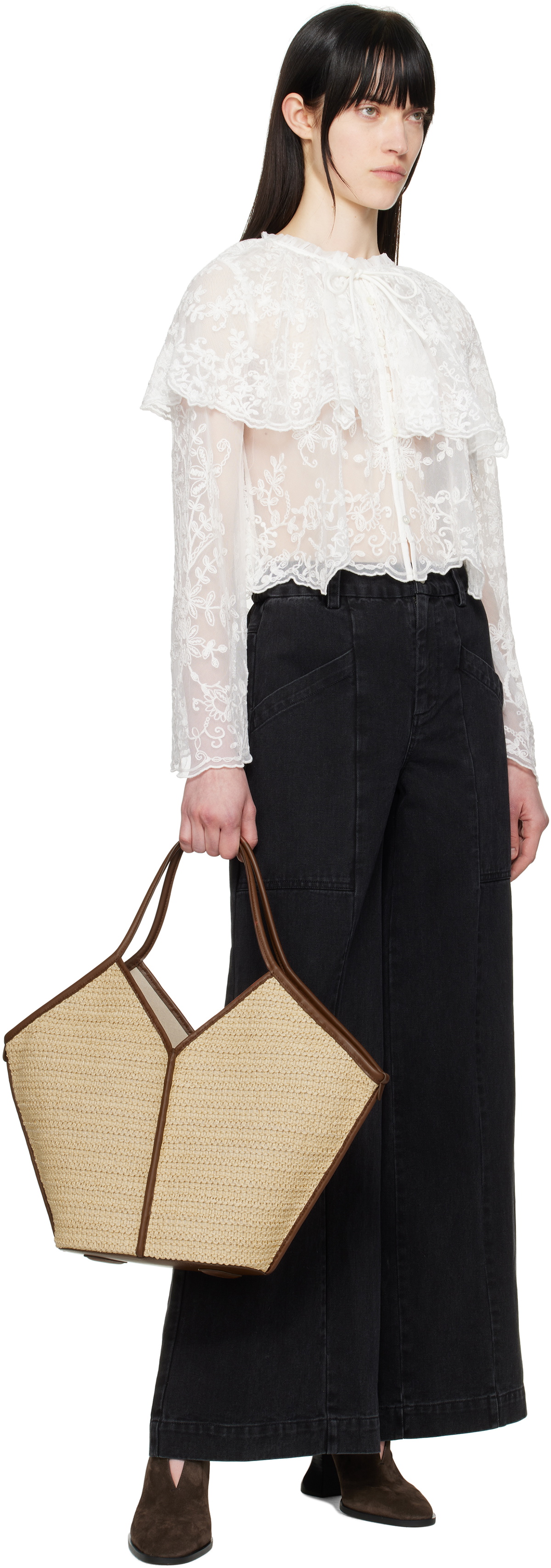 SEA NY White Marja Blouse
