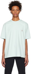 Solid Homme Blue Flocked T-Shirt