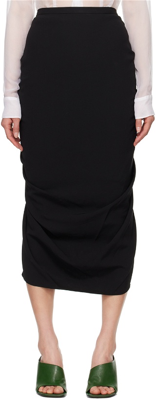 Photo: Dries Van Noten Black Pleated Midi Skirt