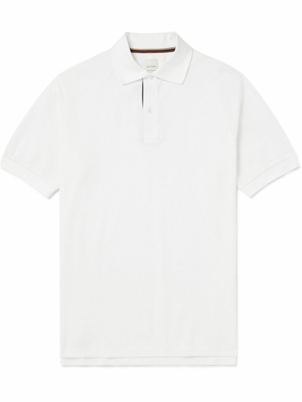 Photo: Paul Smith - Cotton-Piqué Polo Shirt - White