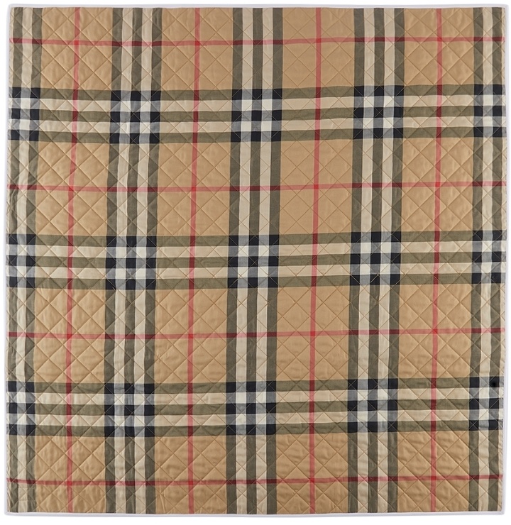 Photo: Burberry Baby Beige Check Cot Blanket